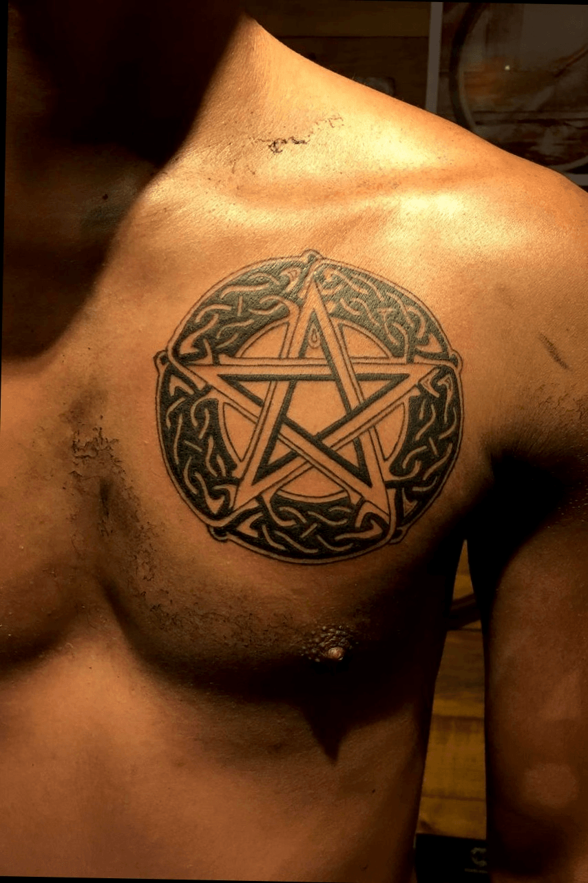 star of david tattoo chest