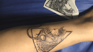 Tatuaje realizado durante la tercera convencion de tatuajes  de la CDMX #blackwork #dotwork 