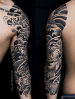Japanese tattoo. @bardadim.studios #japanesetattoo #japaneseink #inked #japanesesleeve #koitattoo #koisleeve #asiantattoo #irezumi #wabori #traditionaltattoo #irezumicollective #fitnessmotivation #fitness #tattoovideo #nyctattoo #tattoovideos #ttt #wtt #tttism #tattoo #tattooartist #tattooideas #blackandgreytattoo #colortattoo #tattoodo #tat 