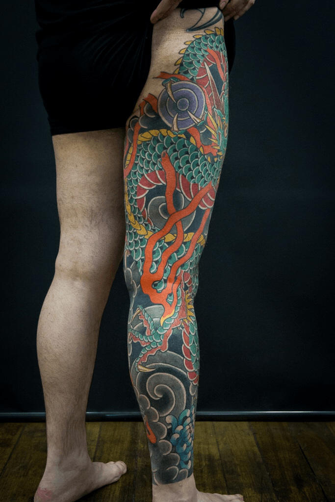 Share 89 about dragon leg tattoo super hot  indaotaonec