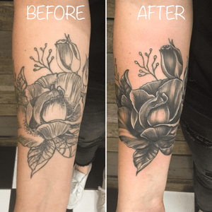 Brought this flower back to life. Originally done at a convention, she really regretted the decision on picking an artist over the last hours of the convention. 