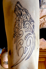 Tribal tattoo in progress 