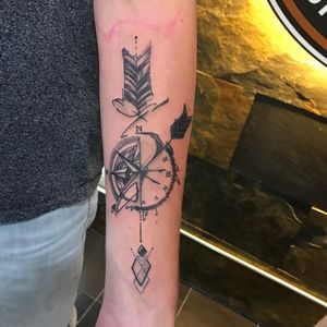 Compass Finished Piece, Great Artwork By the World's Best Tattoo Artists. Great Service, Using Fusion Ink and Eternal Ink, Top Artist and Great Price Friendly Staff and an Hygienic Work Place. Inked in Asia Patong