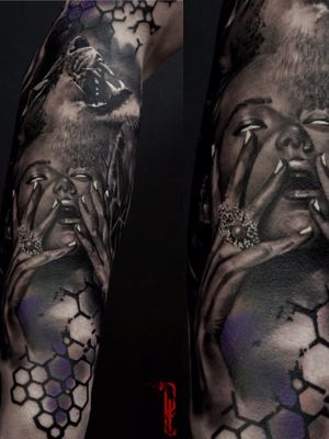 Tattoo by Pitbull tattoo