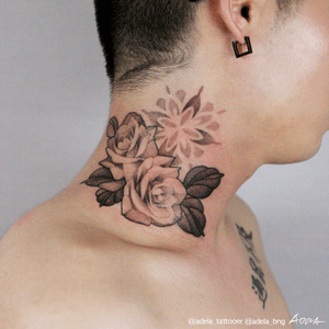 All my floral works are Freehand work. Please check my IG @adela_tattooer for see how it was going on. #flower #freehand #blackwork #tattooist #flowertattoo #snaketattoo #tigertattoo #colortattoo #coverup #korean #mandala #girlstattoo #tinytattoo #tattoodo #inked #inkedup #blackandgrey #realistic #realism #adelatattoo