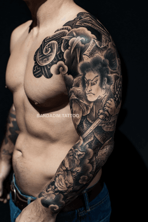 Japanese tattoo NYC. @bardadim.studios #japanesetattoo #japaneseink #inked #japanesesleeve #koitattoo #koisleeve #asiantattoo #irezumi #wabori #traditionaltattoo #irezumicollective #magicmoonneedles #fitnessmotivation #fitness #tattoovideo #nyctattoo #tattoovideos #ttt #wtt #tttism #tattoo #tattooartist #tattooideas #blackandgreytattoo #colortattoo #tattoodo #tat  