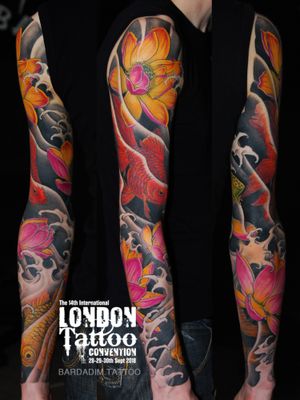 Japanese tattoo NYC. @bardadim.studios #japanesetattoo #japaneseink #inked #japanesesleeve #koitattoo #koisleeve #asiantattoo #irezumi #wabori #traditionaltattoo #irezumicollective #magicmoonneedles #fitnessmotivation #fitness #tattoovideo #nyctattoo #tattoovideos #ttt #wtt #tttism #tattoo #tattooartist #tattooideas #blackandgreytattoo #colortattoo #tattoodo #tat  