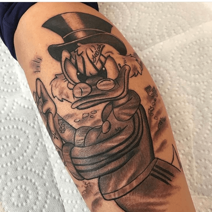 17 Scrooge Mcduck ideas in 2023  gangsta tattoos tattoo design drawings  cartoon tattoos