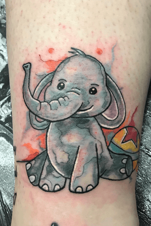 Watercolor Baby Elephant