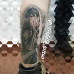 Black and grey tattoo realism Healed