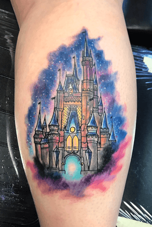 Watercolor Disney castle