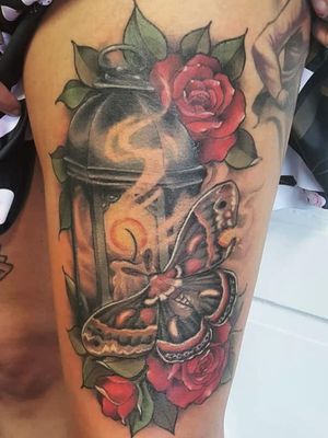 Moth with roses and flames thigh piece #tattoo #tattoolife #tattooart #saniderm #envyneedles #rosewatertattoo #tattoos #tattooartist #art #ink #inked #lynntattoos #inkedmag #portland #portlandtattooers #portlandtattoo #pdx #pdxartists #pdxtattooers #pdxtattoo #tattooed #tatsoul #fusiontattooink #fkirons #bestink #vegan #tattoosnob #mothtattoos #crueltyfree #eternalink