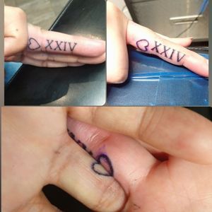 Promise tattoos to form heart on fingers...#dainty #matchingtattoos #promise #graphic #byjncustoms