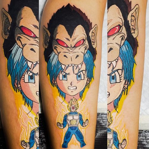 This is by far my favorite tattoo that I've ever done in my short 4 year career, I would love to do more full color anime tattoos  #dallastattooartist #dallastattoo #tattoo #art #ink #fullcolortattoo #alldbtattoos #gamerink #dragonballsuper #dragonballz #dragonballfanart #dragonballtattoo #vegeta #vegetatattoo #bulma #bulmatattoo #anime #animetattoo #customtattoo #customtattoodesigns
