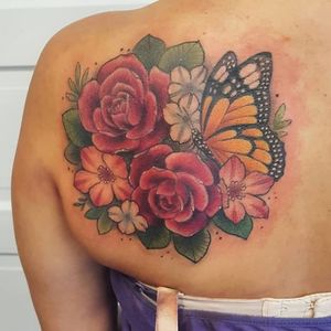 Floral shoulder piece #tattoo #tattoolife #tattooart #butterflytattoos #flowers #rosewatertattoo #tattoos #tattooartist #art #ink #inked #lynntattoos #inkedmag #portland #portlandtattooers #portlandtattoo #pdx #pdxartists #pdxtattooers #pdxtattoo #tattooed #tatsoul #fusiontattooink #fkirons #bestink #vegan #tattoosnob #RoseTattoos #crueltyfree #eternalink