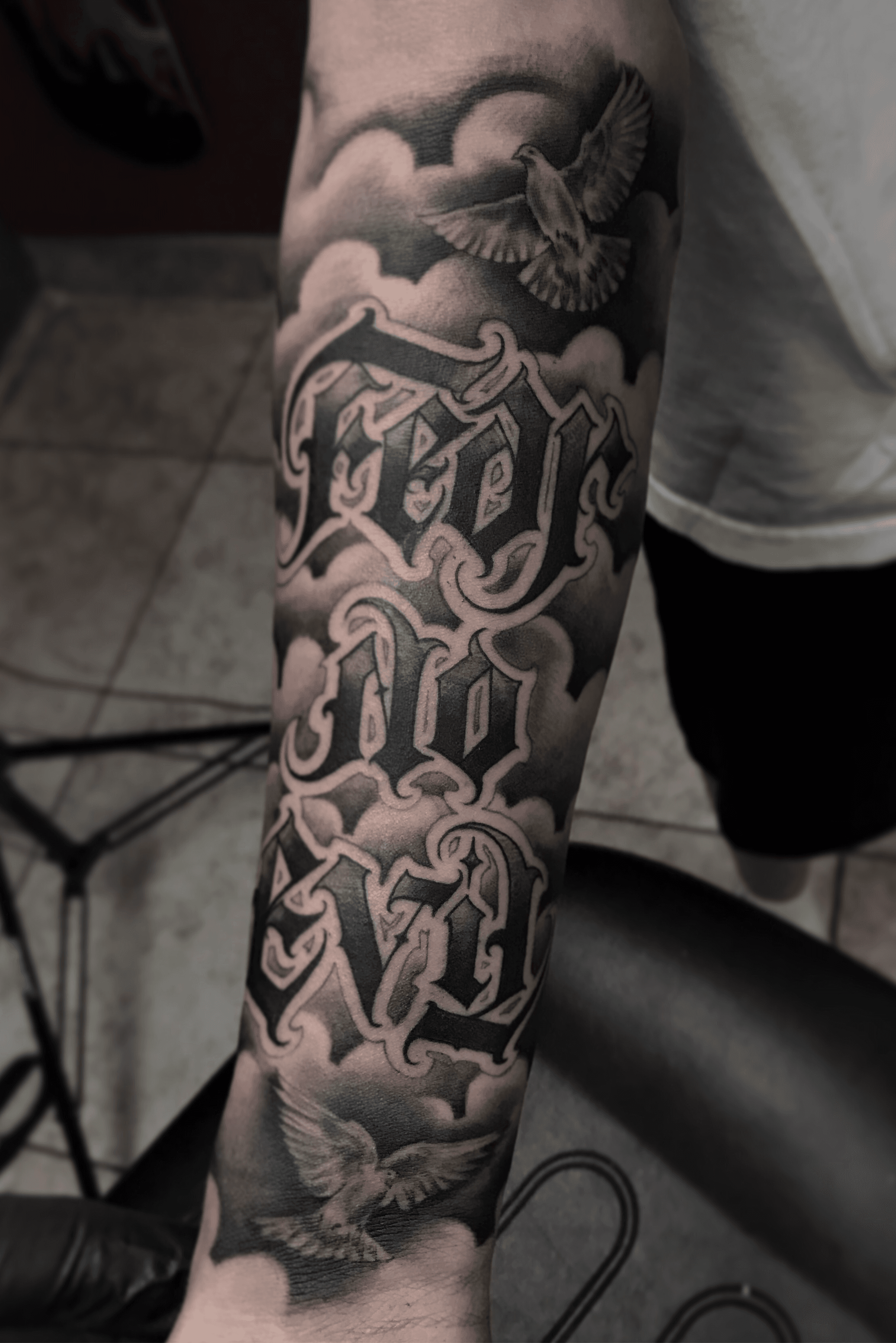 Tattoo uploaded by tattoobeez • Fear no evil ! Custom lettering by myself ! • Tattoodo