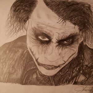 A sketch drawing of the joker (HeathLedger) that I drew. 