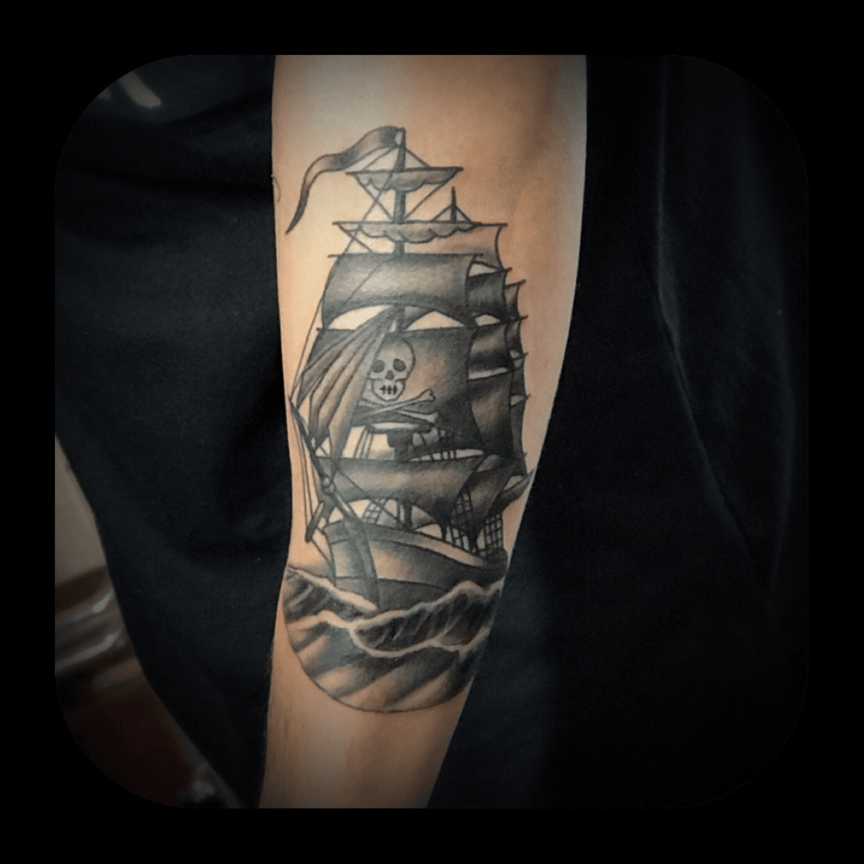Dotwork diamond pirate ship tattoo  Tattoogridnet