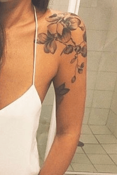 30 Gorgeous Orchid Tattoo Designs and Ideas  TattooBloq  Orchid tattoo  Small shoulder tattoos Flower tattoo shoulder