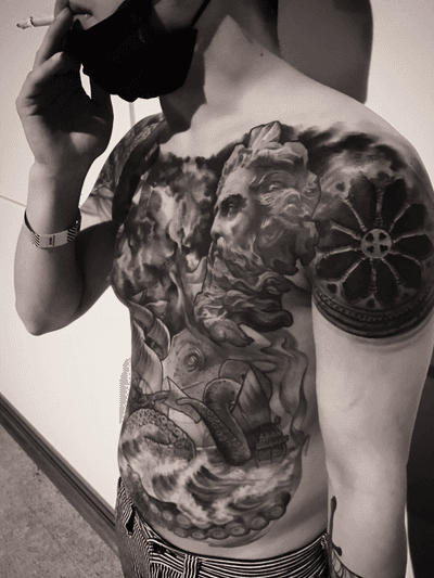 hongjong tattoo convention 2nd. #statuetattoo #tattooconvention#blackandgrey #koreatattoo #seoultattoo