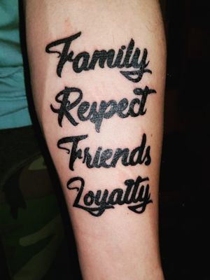 #family #respect #friends #loyalty #troublegang #blackwork