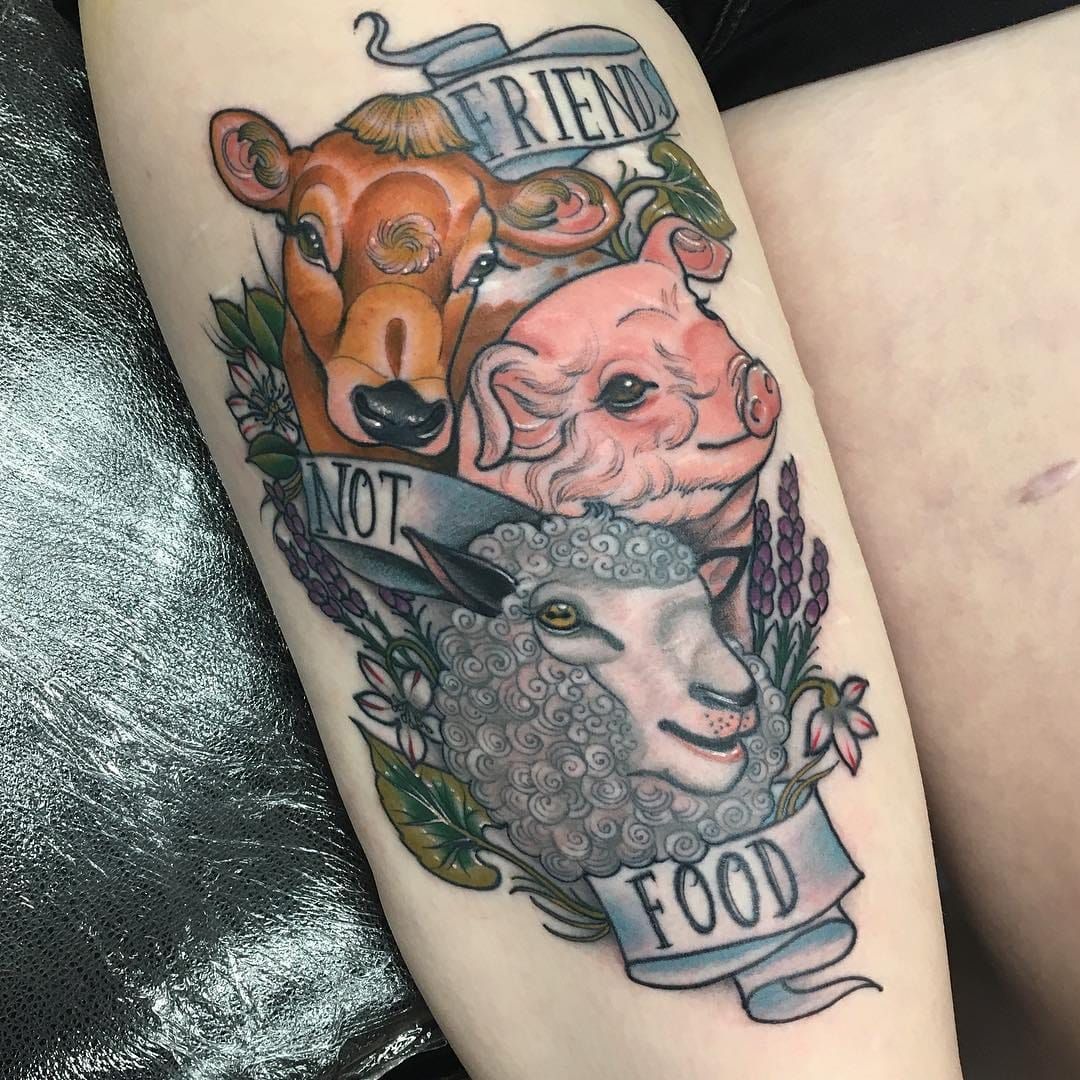 Pin by Olivia Kramer on tattoos  Cow tattoo Tattoos Vegan tattoo