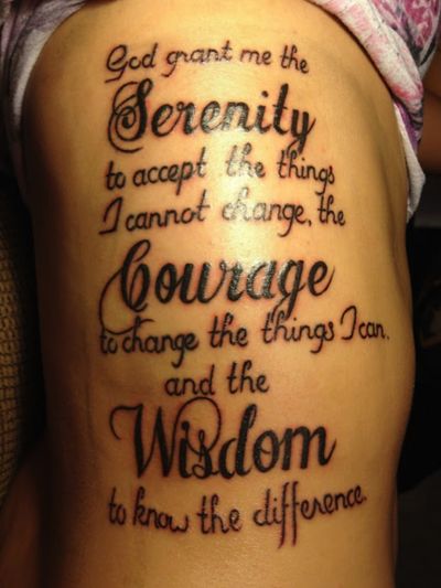 serenity prayer butterfly tattoo