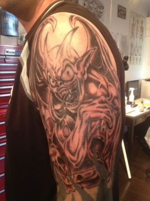 Demon tattoo on arm... 