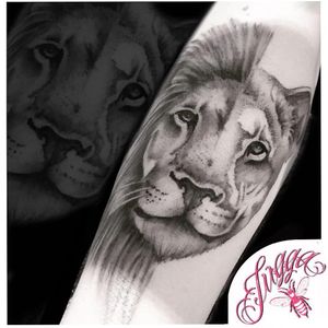 #love #family #lion #liontattoo #inkedbythebee #blackandgrey  #labeille #InkAddiction #tattoist #inkternational