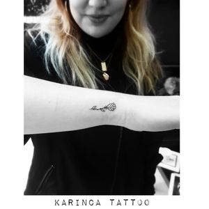 Minimal Rose ⚘ Instagram: @karincatattoo #karincatattoo #rose #small #minimal #little #tiny #tattoo #tattoos #tattoodesign #tattooartist #tattooer #tattoostudio #tattoolove #ink #tattooed #girl #woman #tattedup #istanbul #turkey #dövme #dövmeci #design #kadıköy