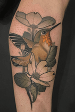 #hummingbird #neotraditional #nature #UlyssesBlair #alabama #color #Tattoodo #tattooartist 