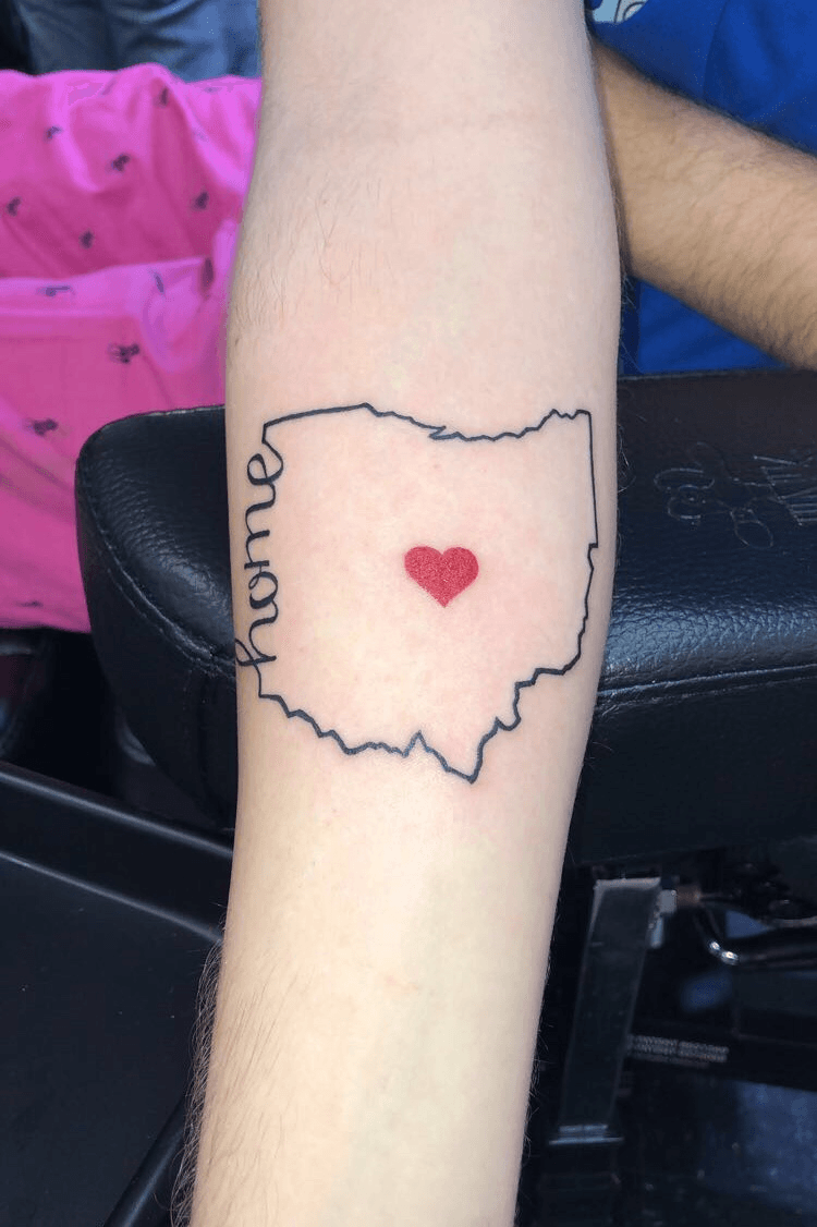 Ohio tattoo  Love my new tattoo Ohio State outline  Ohio tattoo  Tattoos State tattoos