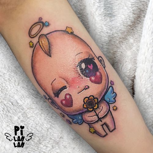 It's the placement where the closest to my heart.👶🏻🌻 #plinthespace  #baby #babytattoo #kawaii #kawaiitattoo #supercutetattoos #supercute #cute #cutetattoo #sparkle #sparkletattoo #tattoo #入墨紋身 #女紋身師 #刺青 #紋身 #台灣刺青