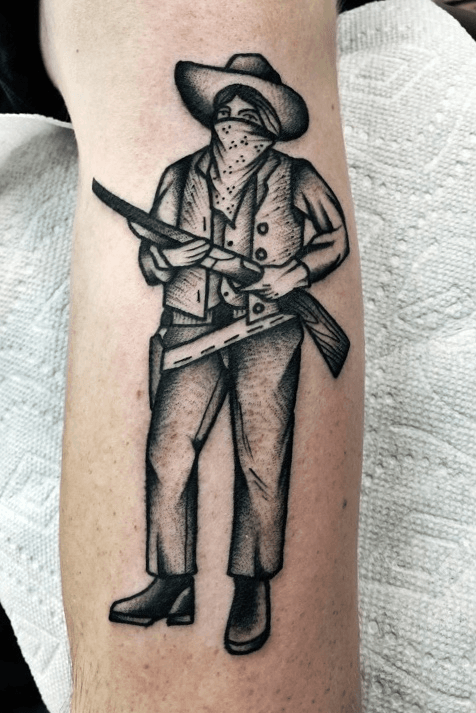 First sesh for my Doc Holliday portrait done Inked by Jillian at Golden  Iron Tattoo Studio in Toronto Ontario  rtattoos