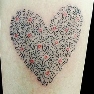 Hearth Keith Haring tattoo