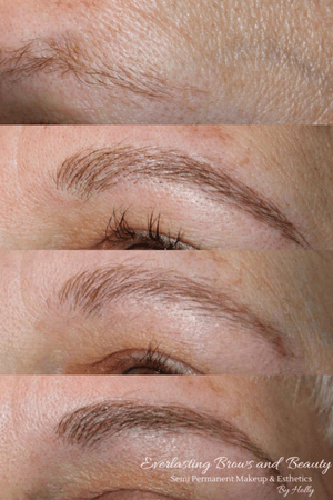 Microblading Before, Healed and End Result 