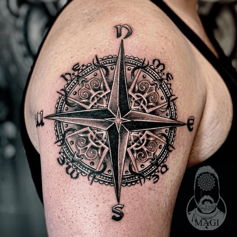 Details 87 about compass chest tattoo super hot  indaotaonec