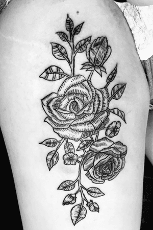 Roses Line-shaded 