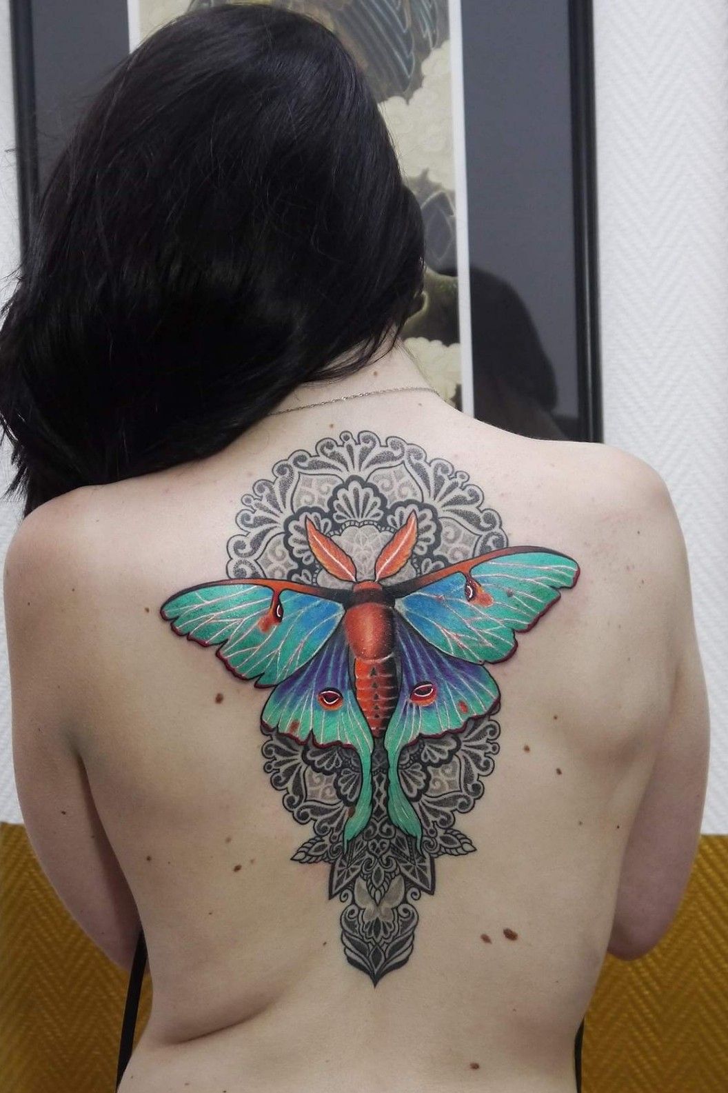 Luna Moth back piece designs by  Speakeasy Custom Tattoo  Facebook