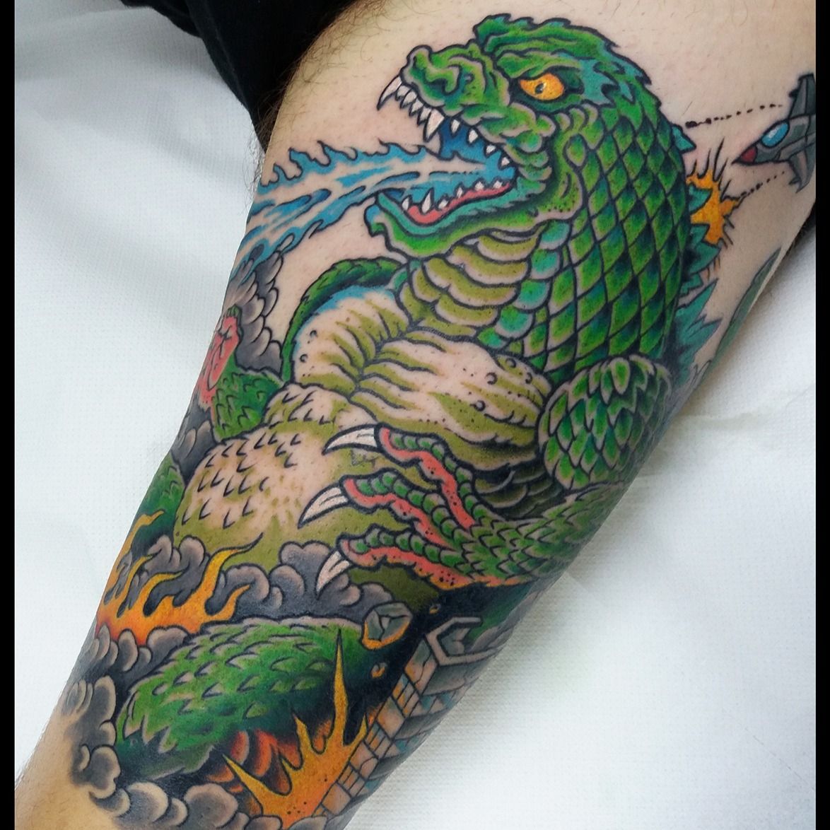 15 Immense Godzilla Tattoos  Tattoodo