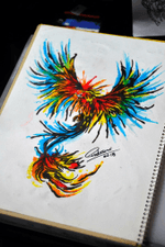 #phoenix #fenix #tattoosketch #watercolor #aquarela #thiagopadovani