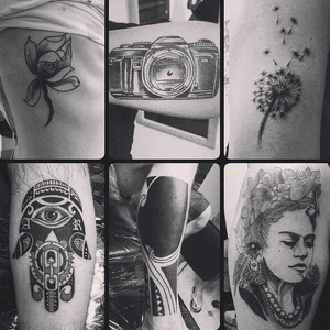 Varias tatuagem de diferente estilos sou bem ecletico e adoro um desafio de criar coisas novas