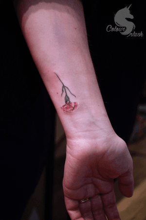 Tiny carnation tattoo ✨ #art #mbyn #floral #tinytattoo 