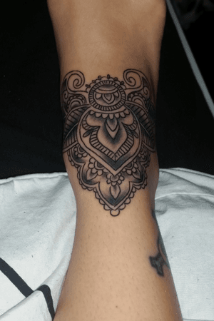 Henna tattoo on foot 
