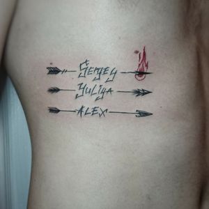 #tattoo #ink #arrows #arrowtattoo #nametattoo #name 