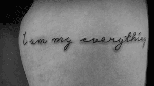 Little thigh quote I did today, this was one of 4 that I did yesterday!! ....#qoute #quotetattoo #blackink #outlines #iammyeverything #selfworth #love #quicktattoo #thecaptainscrowsnest #tccn #handtattoo #tattoo #tattoodesign #tattooart #tattoostyle #art #artwork #illustration #sketch #antivalentinesday #black #typography #script #simplistictattoo #handdrawn #thightattoo#cute