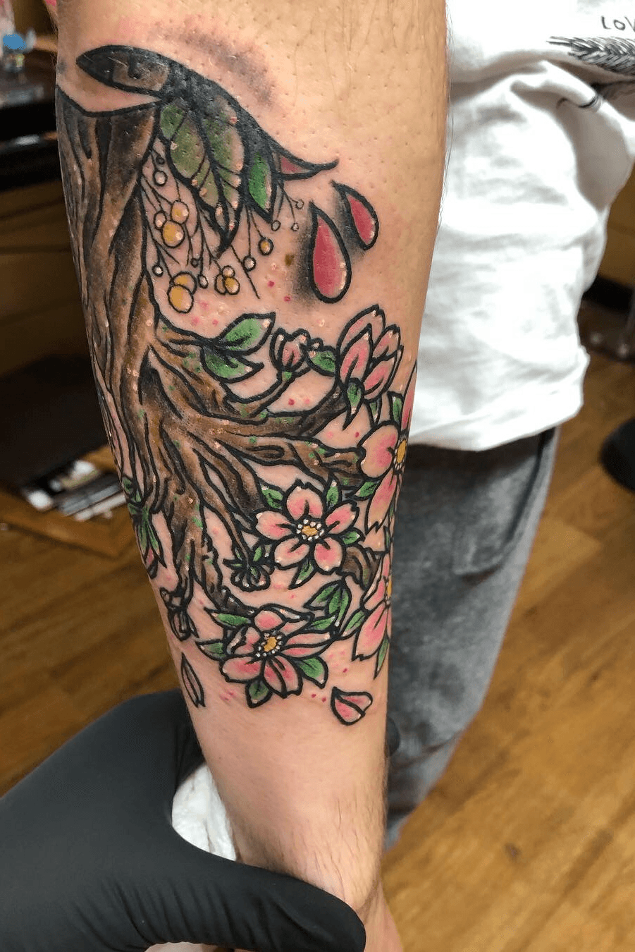 Cherry Blossom Tree Tattoo drawing free image download