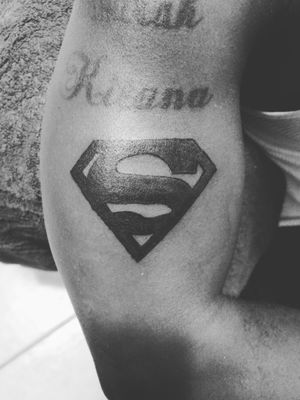 Super man logo on my dad for his birthday 👽