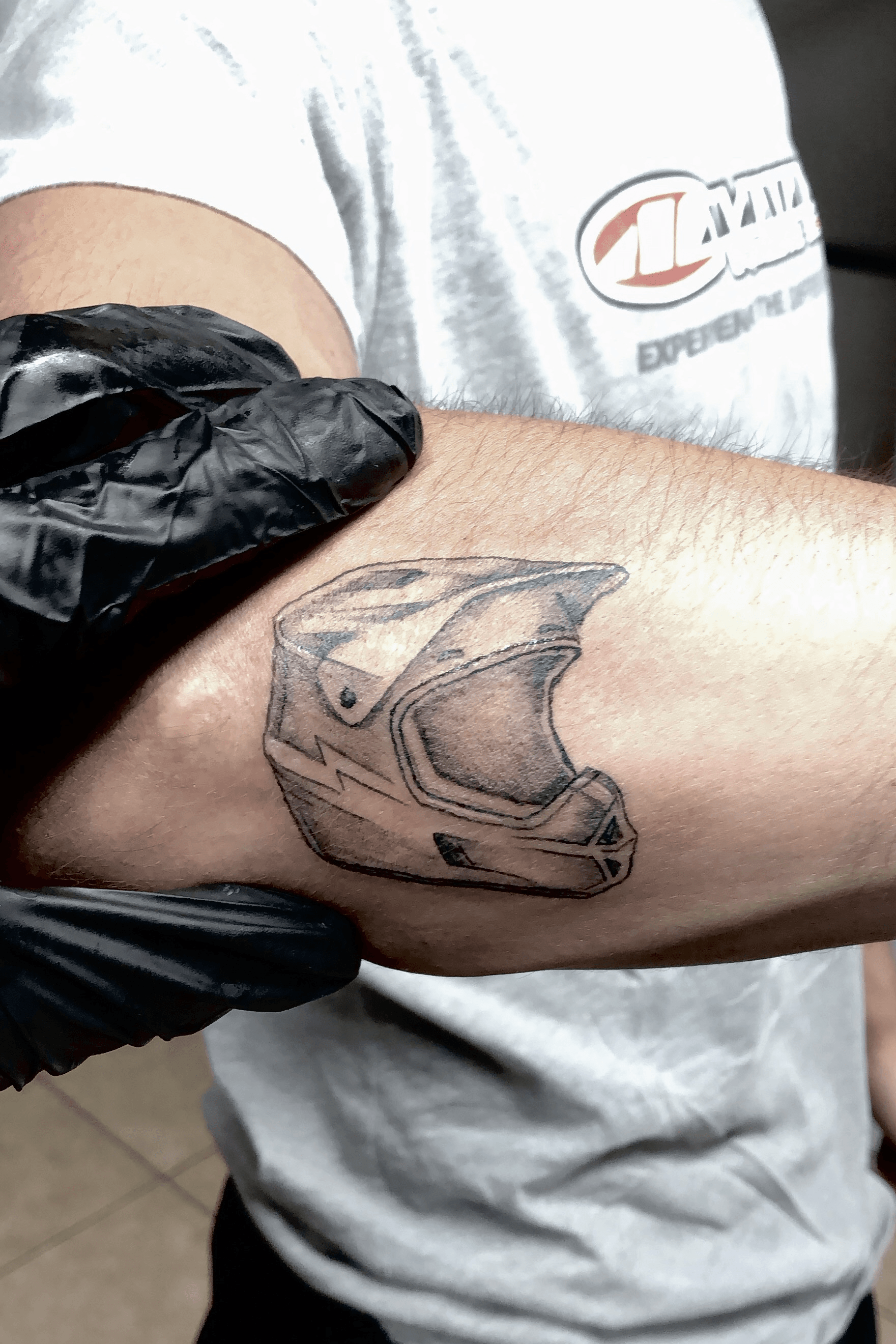 Full Custom Tattoo  Motorcycle helmet memorial tattoo by Torsten Matthes   Facebook