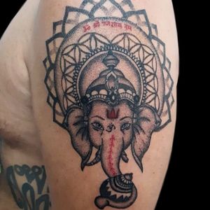 Ganesha en Puntillismo
